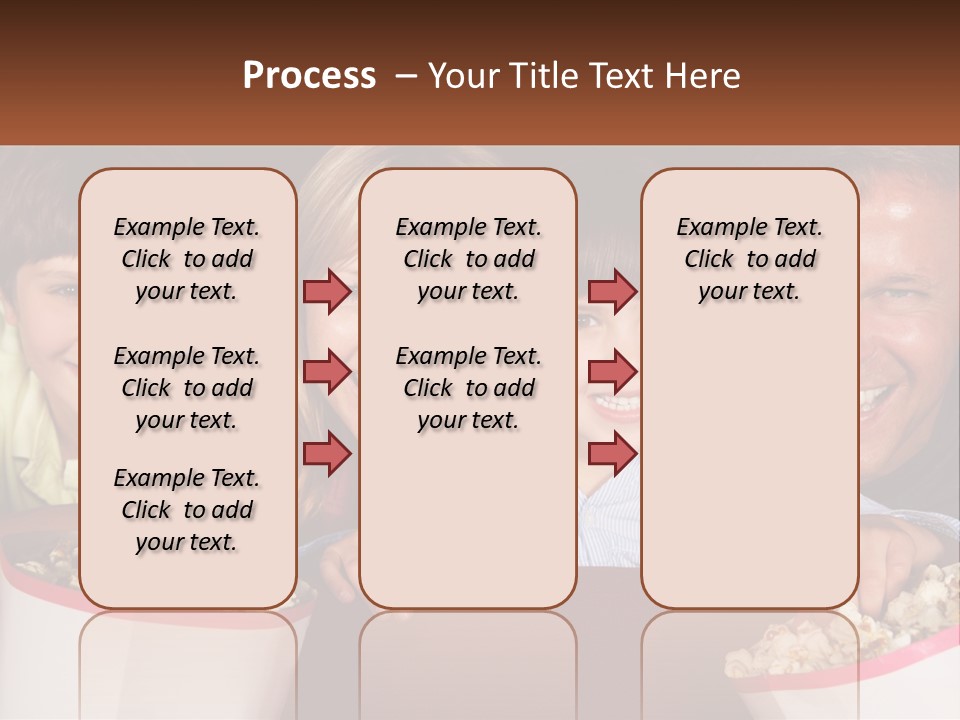 A Family Is Watching A Movie In A Theater PowerPoint Template