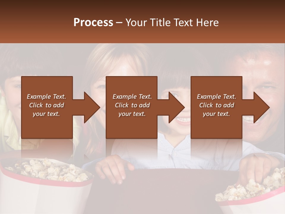 A Family Is Watching A Movie In A Theater PowerPoint Template