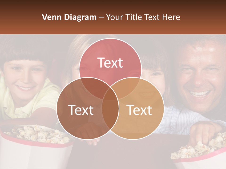 A Family Is Watching A Movie In A Theater PowerPoint Template