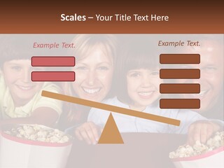 A Family Is Watching A Movie In A Theater PowerPoint Template