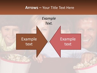 A Family Is Watching A Movie In A Theater PowerPoint Template