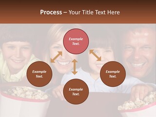 A Family Is Watching A Movie In A Theater PowerPoint Template