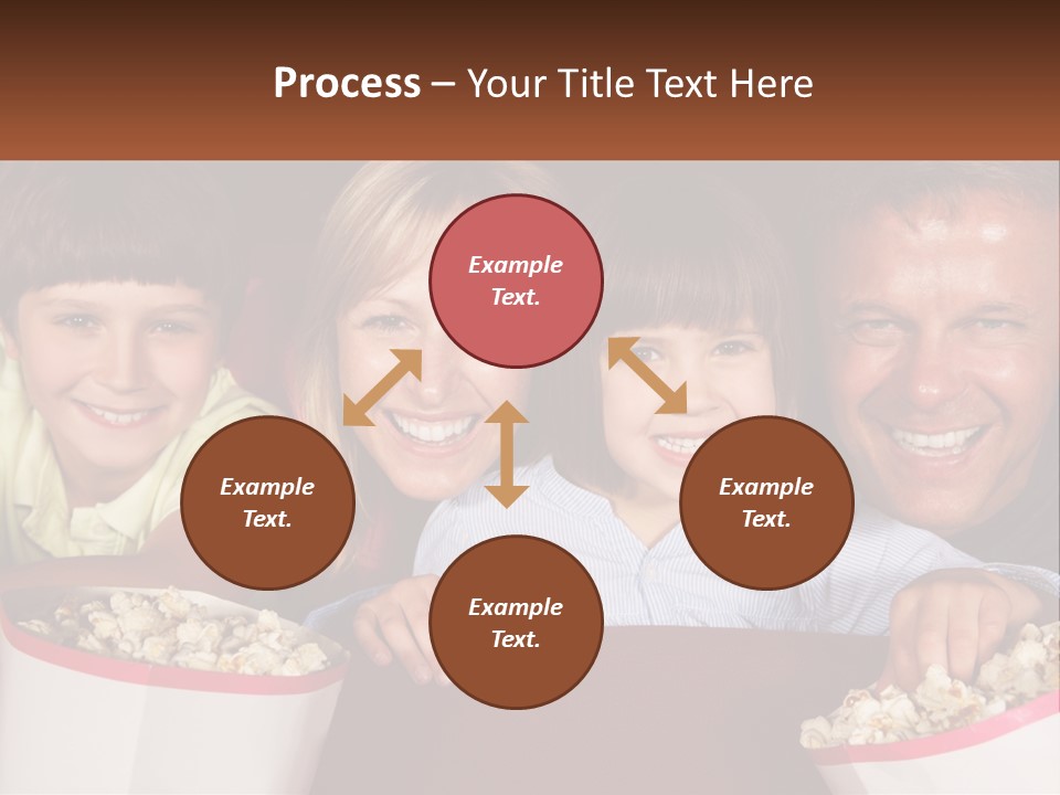 A Family Is Watching A Movie In A Theater PowerPoint Template
