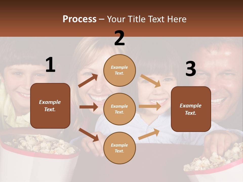 A Family Is Watching A Movie In A Theater PowerPoint Template