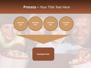 A Family Is Watching A Movie In A Theater PowerPoint Template