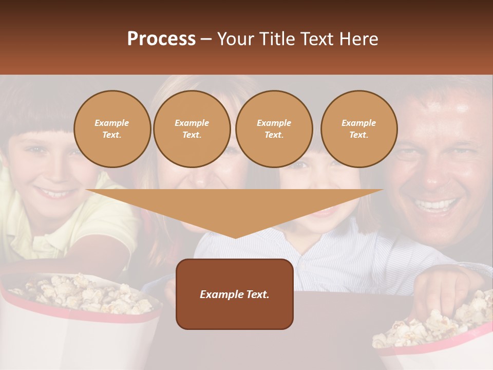 A Family Is Watching A Movie In A Theater PowerPoint Template