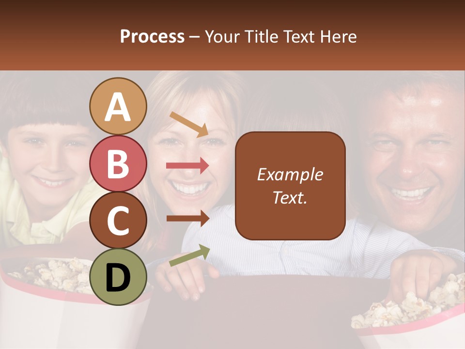 A Family Is Watching A Movie In A Theater PowerPoint Template