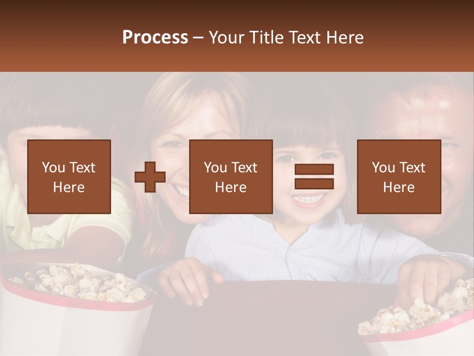A Family Is Watching A Movie In A Theater PowerPoint Template