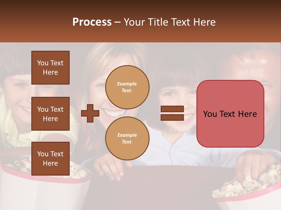 A Family Is Watching A Movie In A Theater PowerPoint Template