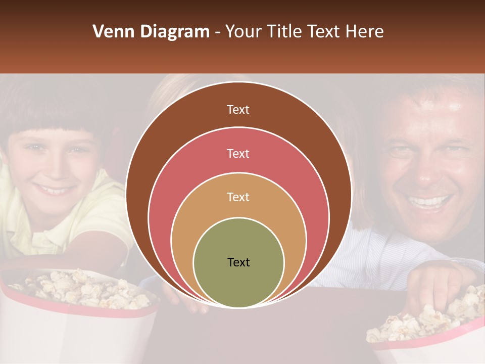A Family Is Watching A Movie In A Theater PowerPoint Template