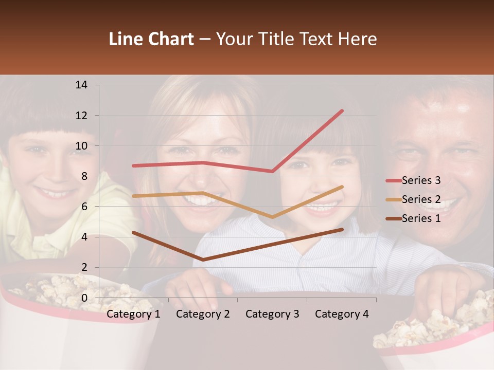 A Family Is Watching A Movie In A Theater PowerPoint Template