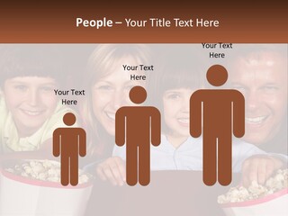 A Family Is Watching A Movie In A Theater PowerPoint Template