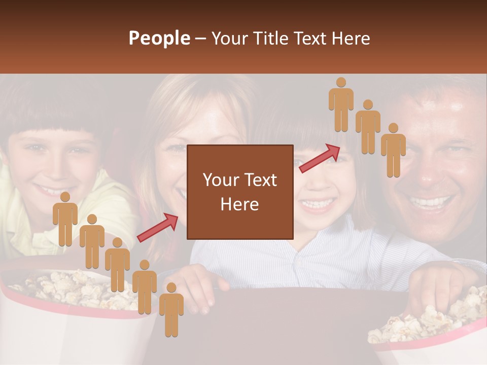 A Family Is Watching A Movie In A Theater PowerPoint Template
