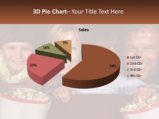 A Family Is Watching A Movie In A Theater PowerPoint Template