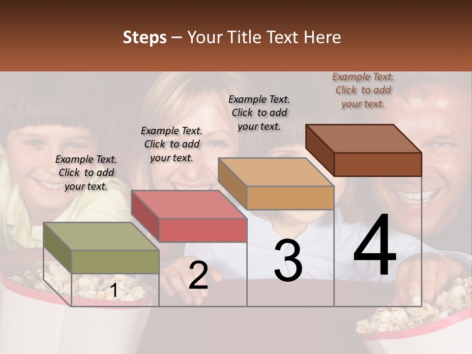 A Family Is Watching A Movie In A Theater PowerPoint Template