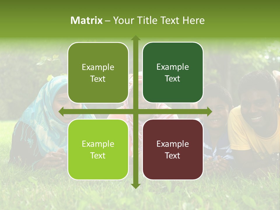 A Group Of People Laying On Top Of A Lush Green Field PowerPoint Template