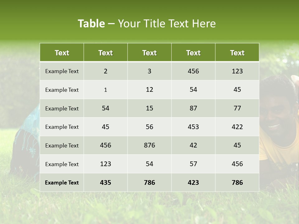 A Group Of People Laying On Top Of A Lush Green Field PowerPoint Template