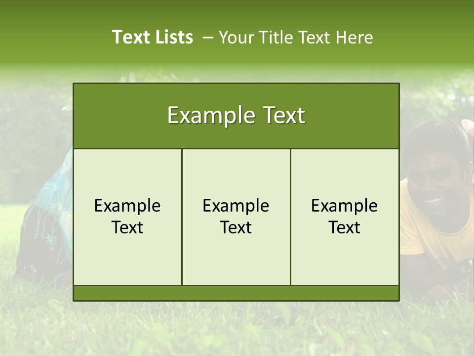 A Group Of People Laying On Top Of A Lush Green Field PowerPoint Template