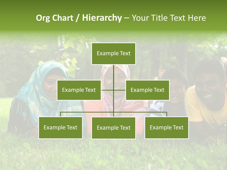 A Group Of People Laying On Top Of A Lush Green Field PowerPoint Template