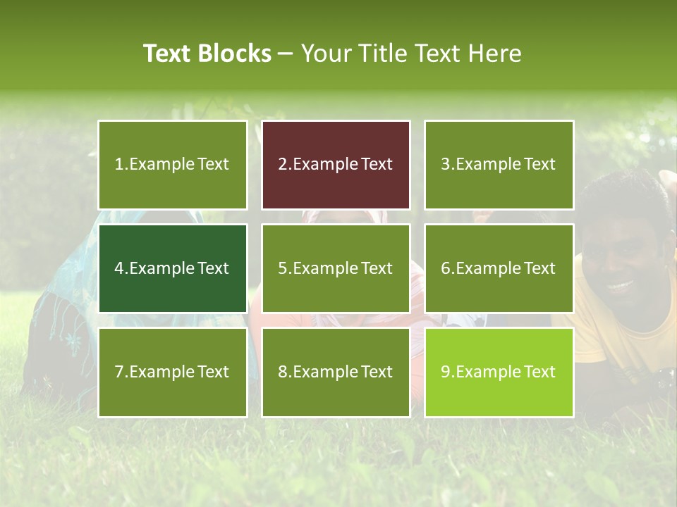 A Group Of People Laying On Top Of A Lush Green Field PowerPoint Template