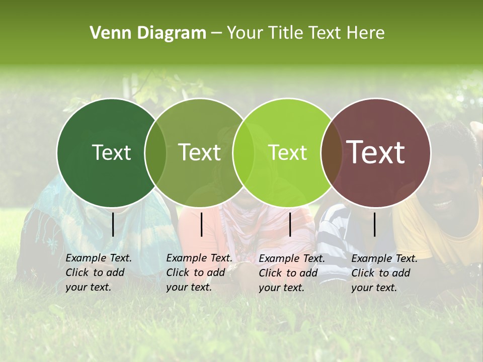 A Group Of People Laying On Top Of A Lush Green Field PowerPoint Template