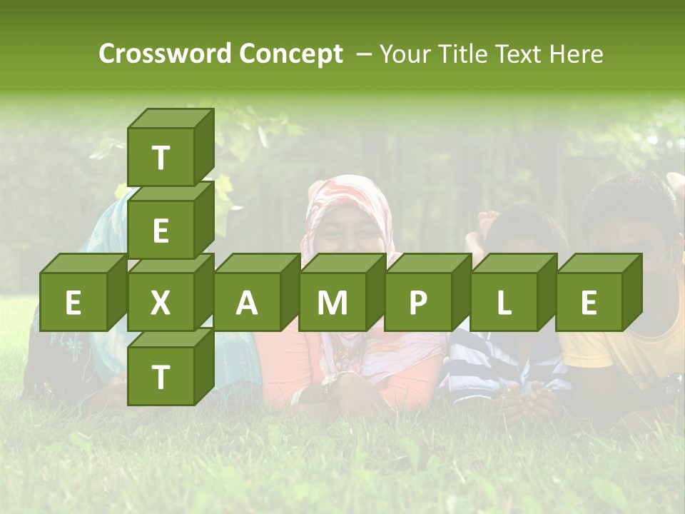 A Group Of People Laying On Top Of A Lush Green Field PowerPoint Template