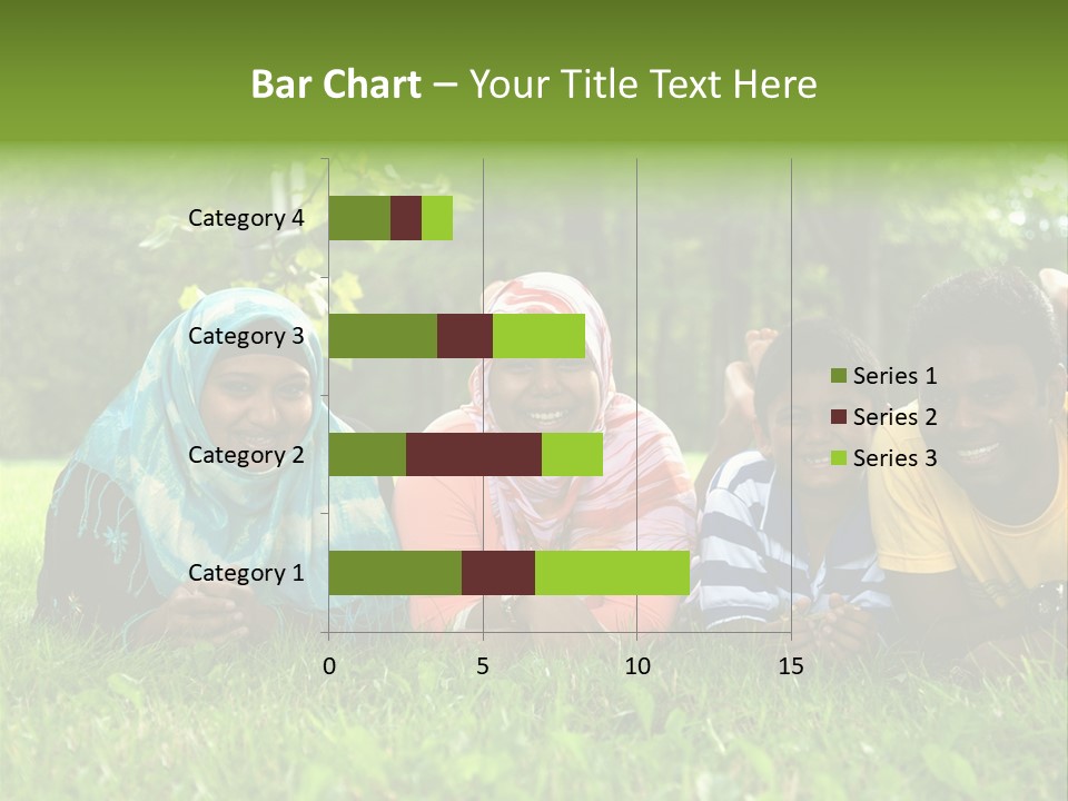 A Group Of People Laying On Top Of A Lush Green Field PowerPoint Template