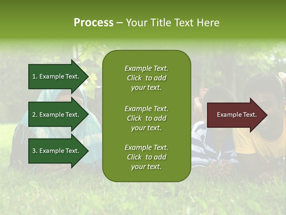 A Group Of People Laying On Top Of A Lush Green Field PowerPoint Template