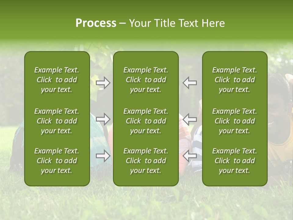 A Group Of People Laying On Top Of A Lush Green Field PowerPoint Template