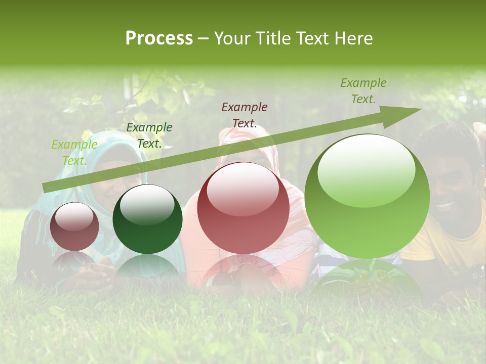 A Group Of People Laying On Top Of A Lush Green Field PowerPoint Template