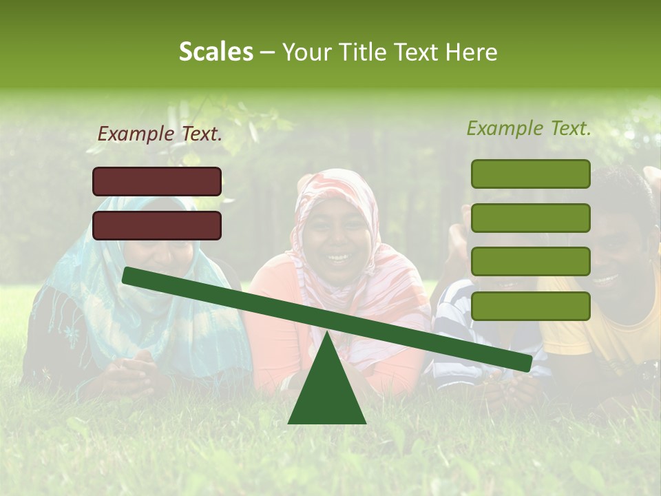 A Group Of People Laying On Top Of A Lush Green Field PowerPoint Template