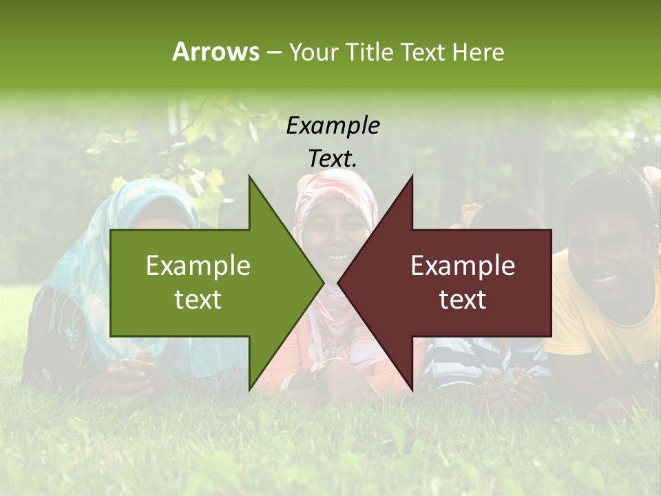 A Group Of People Laying On Top Of A Lush Green Field PowerPoint Template