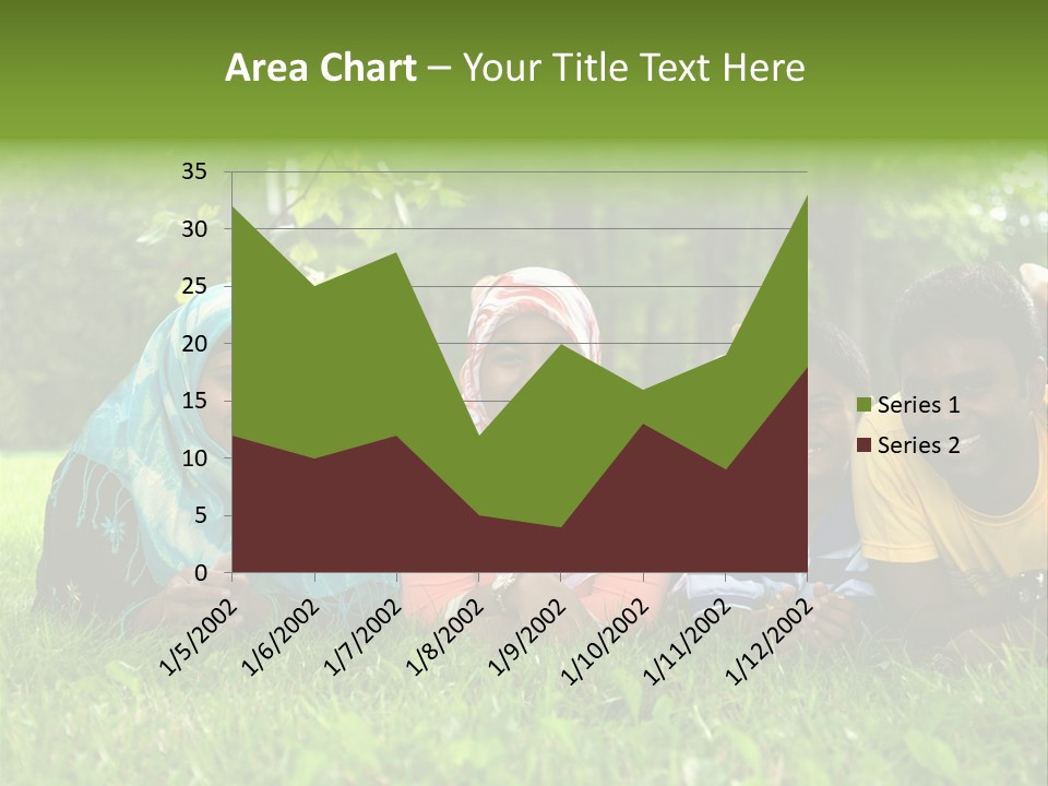 A Group Of People Laying On Top Of A Lush Green Field PowerPoint Template