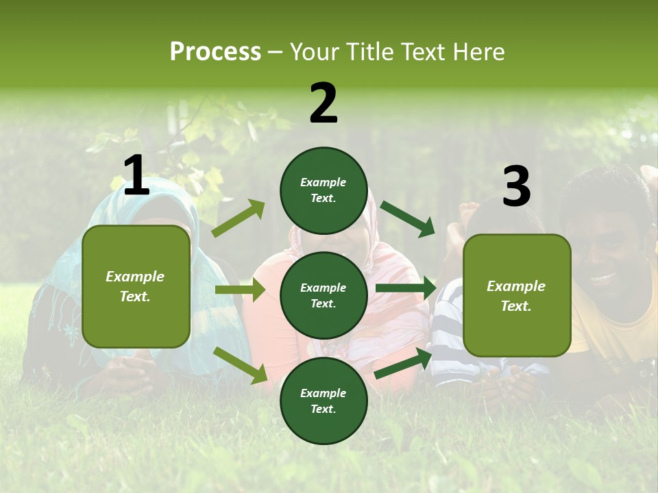 A Group Of People Laying On Top Of A Lush Green Field PowerPoint Template