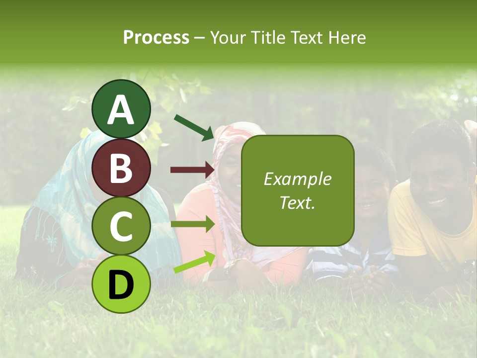 A Group Of People Laying On Top Of A Lush Green Field PowerPoint Template