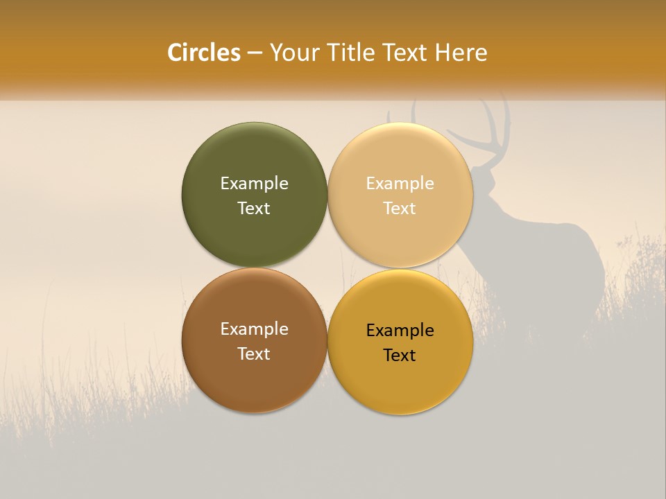 A Silhouette Of A Deer Standing In Tall Grass PowerPoint Template