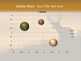 A Silhouette Of A Deer Standing In Tall Grass PowerPoint Template