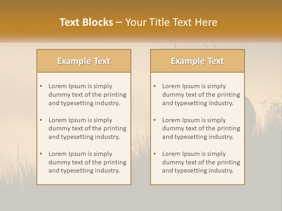 A Silhouette Of A Deer Standing In Tall Grass PowerPoint Template
