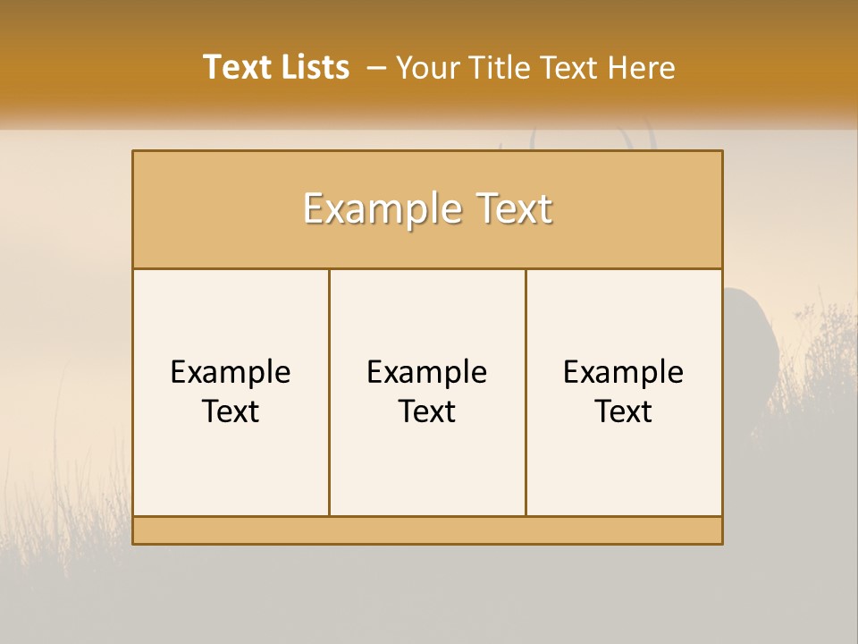 A Silhouette Of A Deer Standing In Tall Grass PowerPoint Template