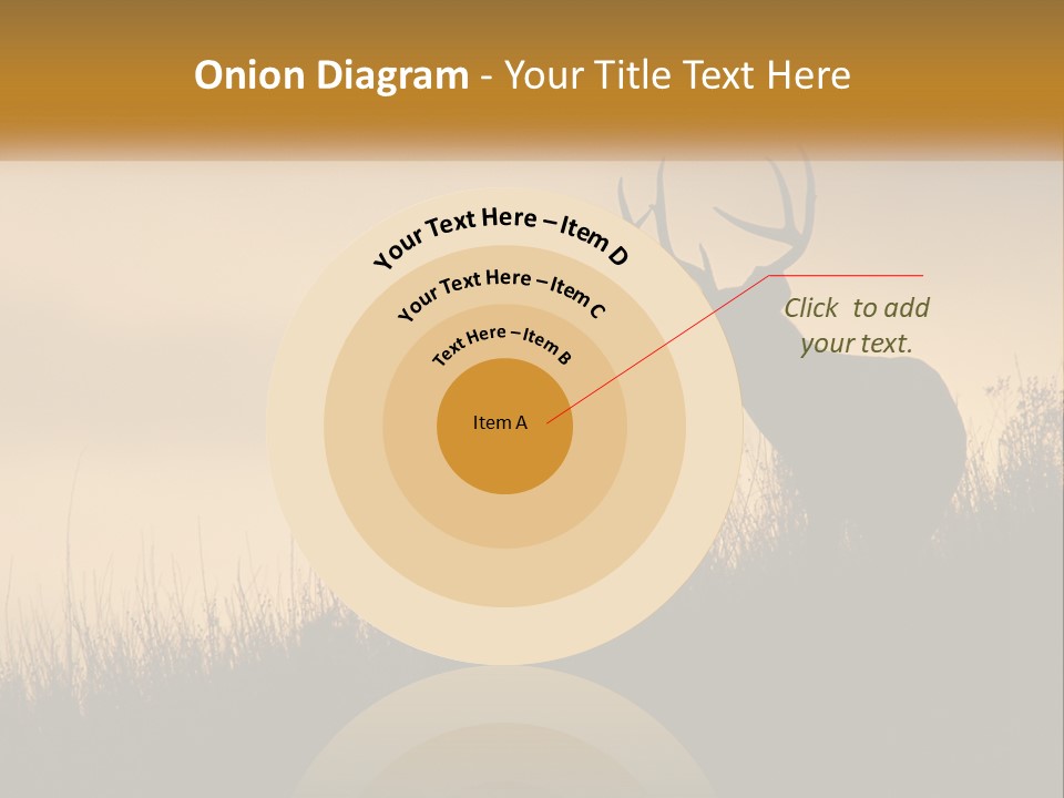 A Silhouette Of A Deer Standing In Tall Grass PowerPoint Template