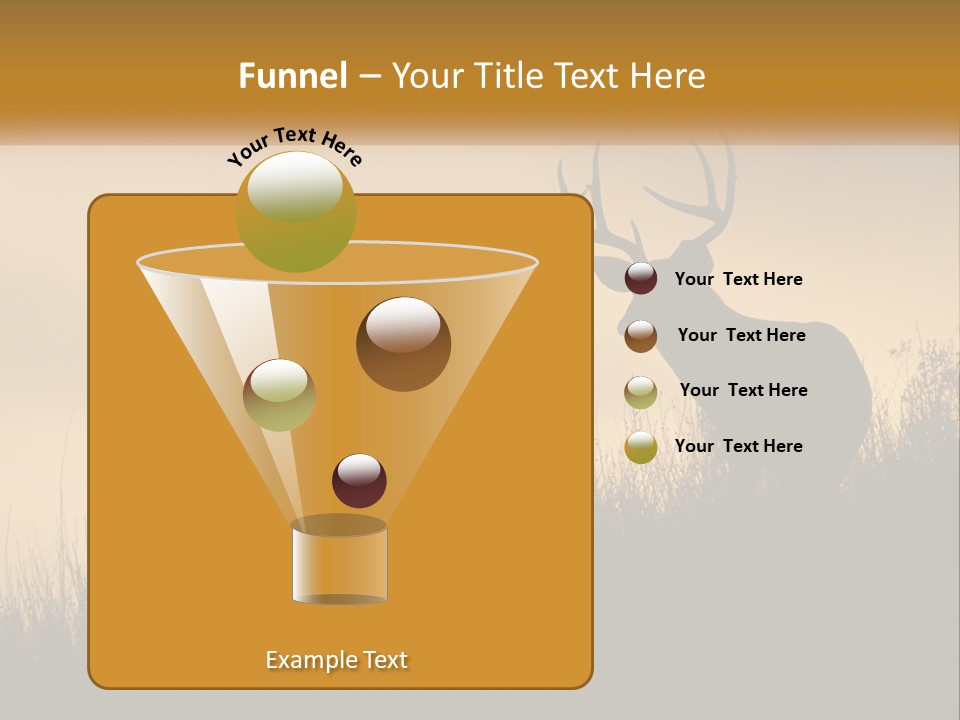 A Silhouette Of A Deer Standing In Tall Grass PowerPoint Template