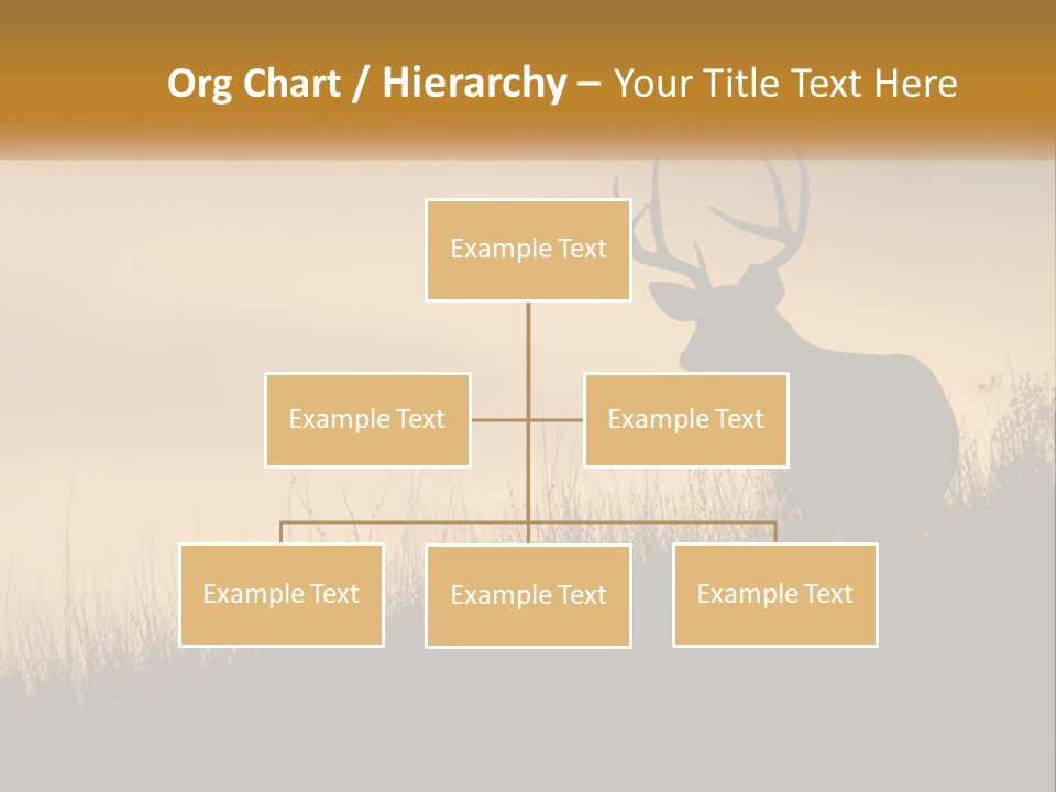 A Silhouette Of A Deer Standing In Tall Grass PowerPoint Template