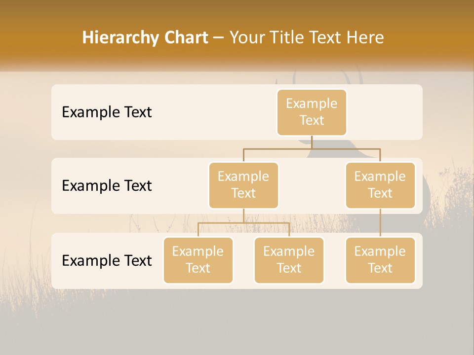 A Silhouette Of A Deer Standing In Tall Grass PowerPoint Template