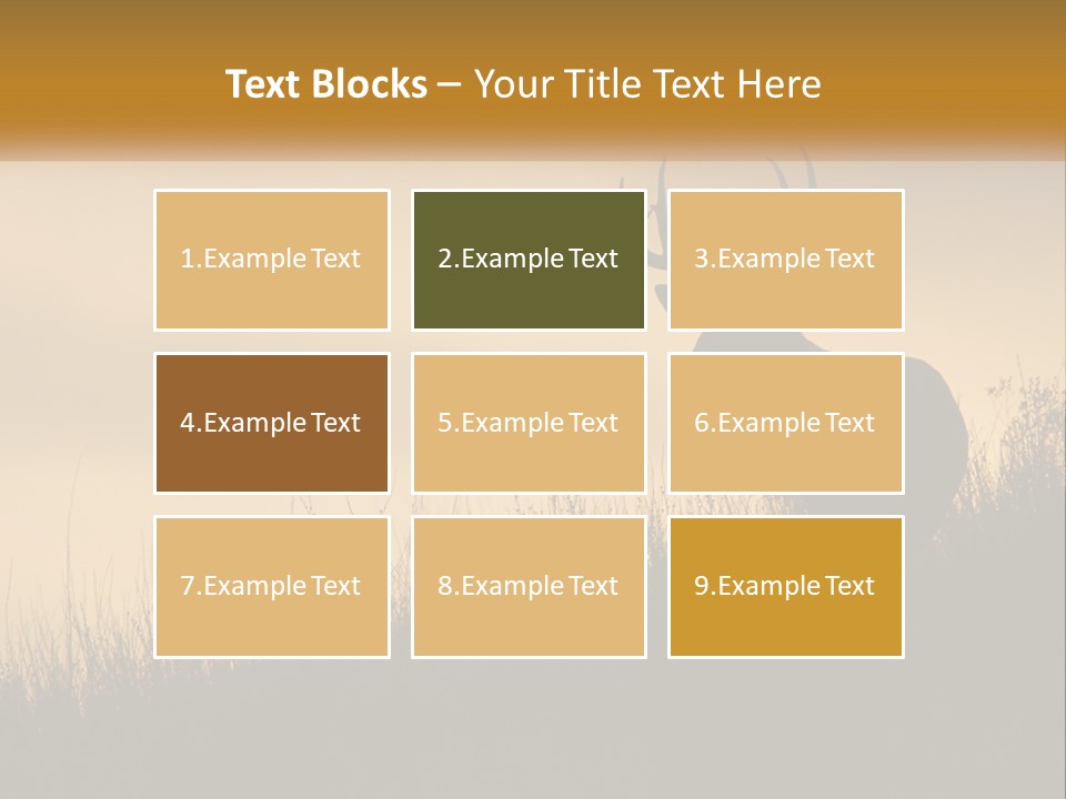 A Silhouette Of A Deer Standing In Tall Grass PowerPoint Template