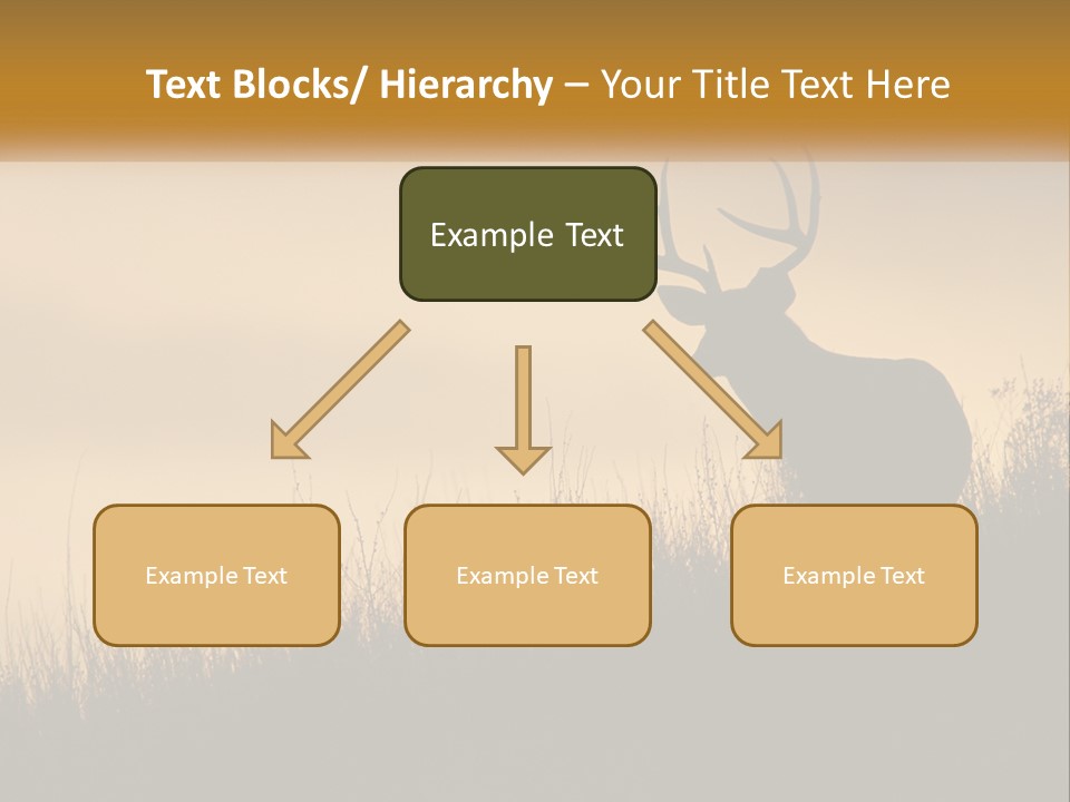 A Silhouette Of A Deer Standing In Tall Grass PowerPoint Template