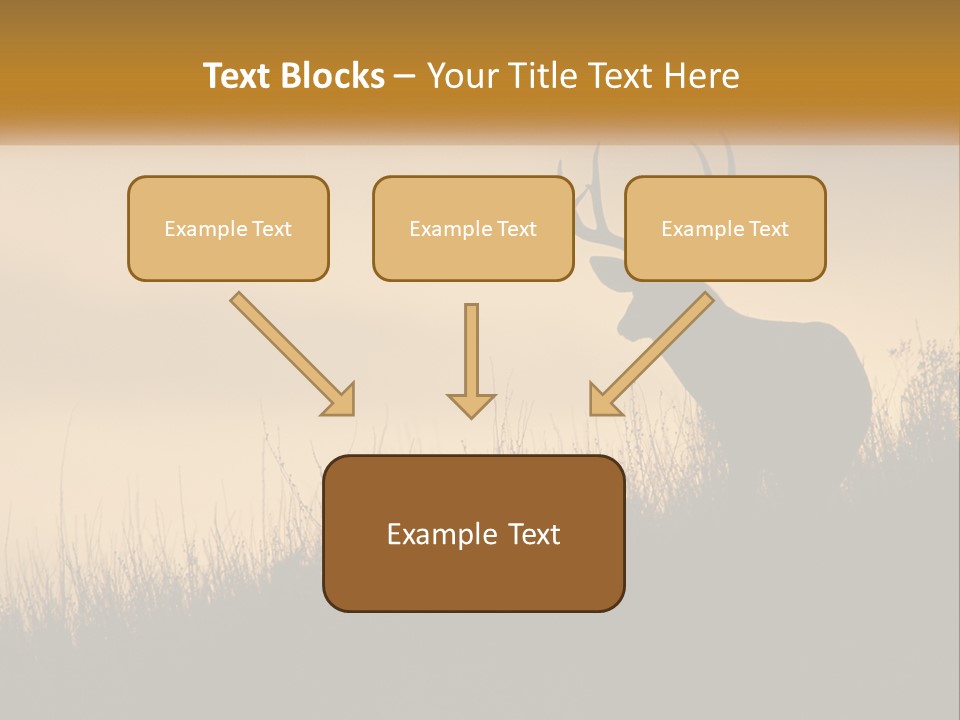 A Silhouette Of A Deer Standing In Tall Grass PowerPoint Template