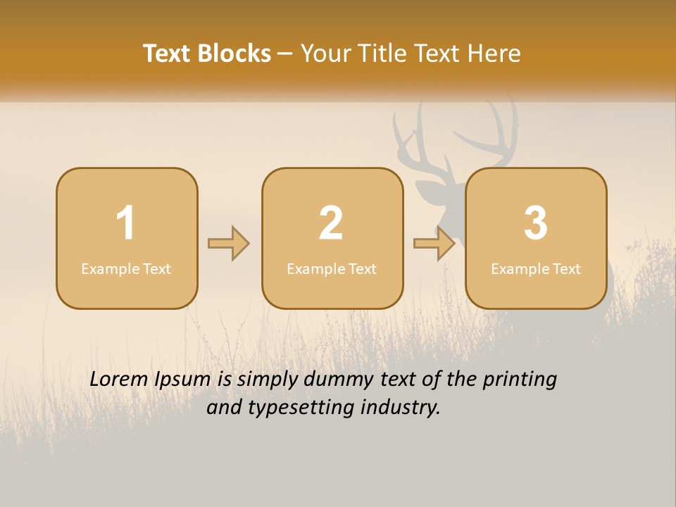 A Silhouette Of A Deer Standing In Tall Grass PowerPoint Template