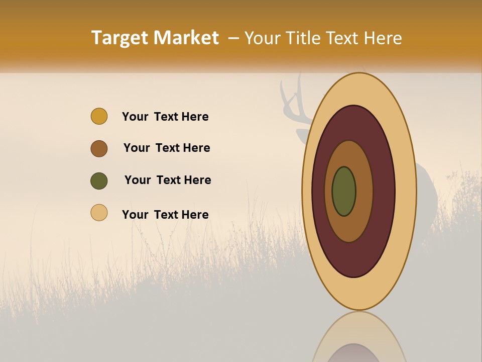A Silhouette Of A Deer Standing In Tall Grass PowerPoint Template