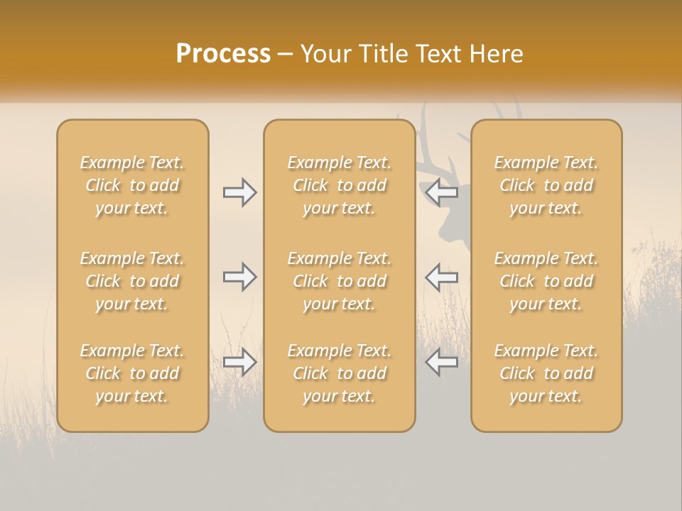A Silhouette Of A Deer Standing In Tall Grass PowerPoint Template