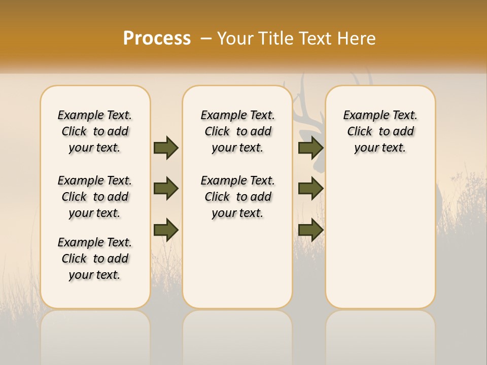 A Silhouette Of A Deer Standing In Tall Grass PowerPoint Template